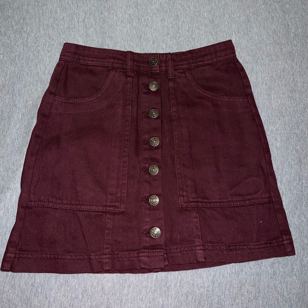 Burgundy/Maroon corduroy skirt